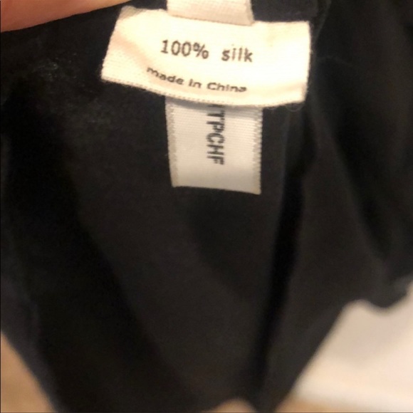 L'agence 100% Silk Diamond Pleated Dress Black Cream Size 2 - Picture 4 of 11